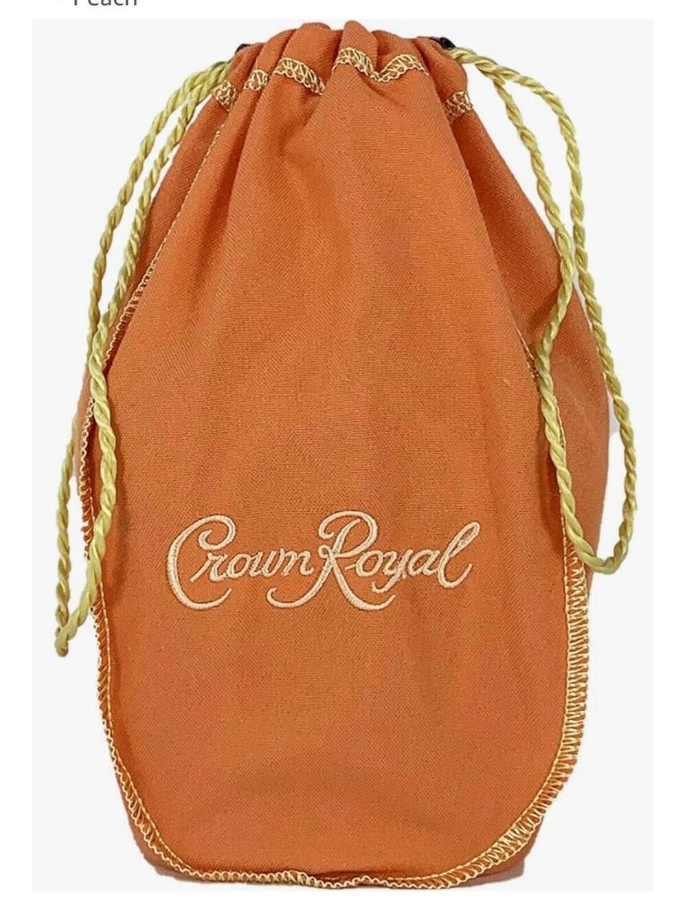 Crown Royal Drawstring Bag Peach Limited Edition 750ml Travel Storage Pouch EUC